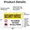 Signmission No Camera No Video No Cell Phone OSHA Security Notice Sign, Vinyl Decal, 10in W x 7in L, 2PK OS-2PACK-SN-D-710-L-11580 - alternate 3